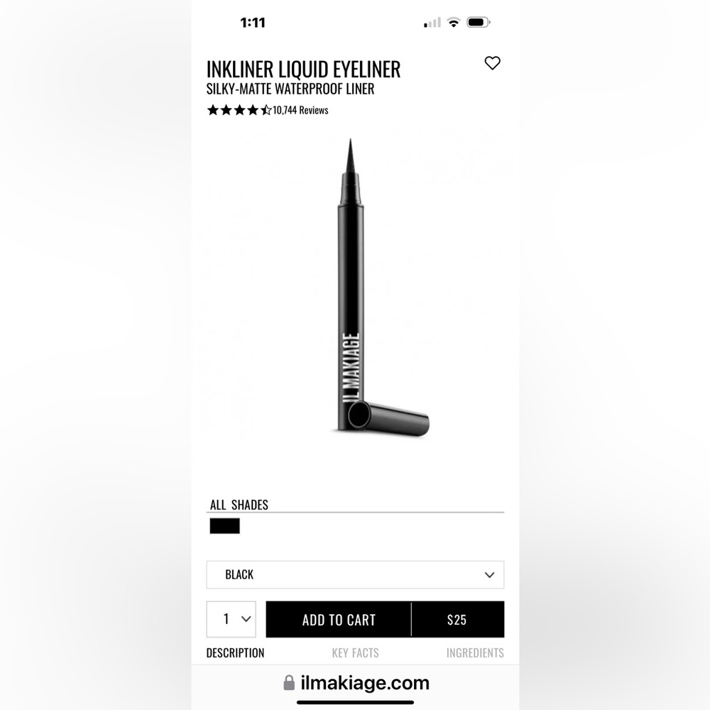 BNIB!! IL MAKIAGE INKLINER IN BLACK. Never Used.